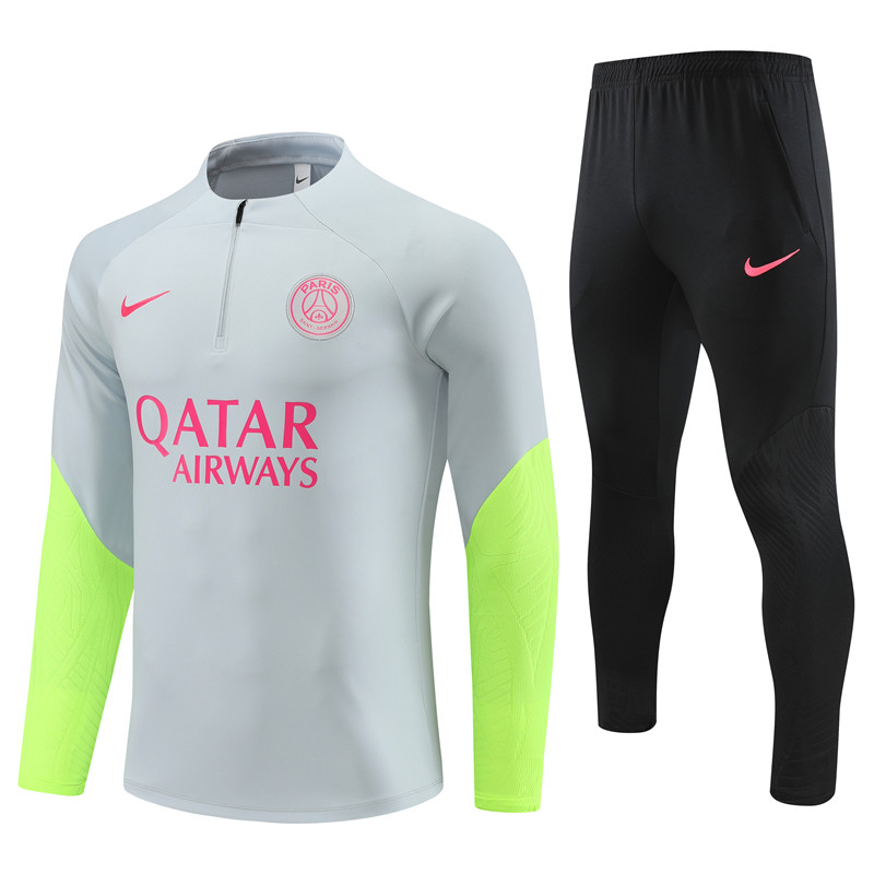 Paris Saint-Germain PSG 23-24 Long Sleeve Training Set -Light Grey